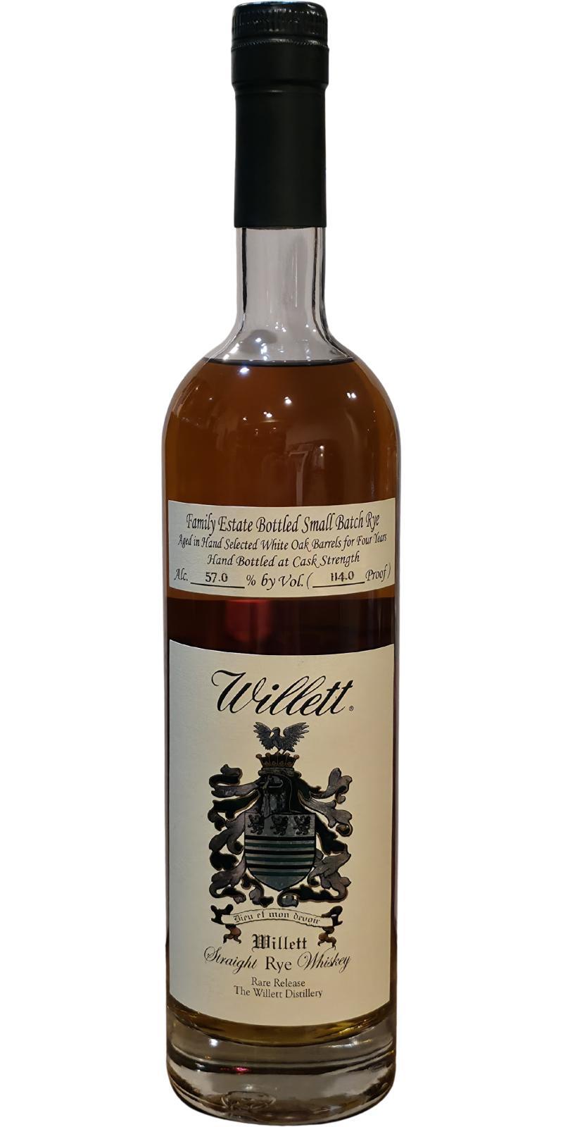 Willett 04-year-old  Family Estate Bottled Small Batch Rye