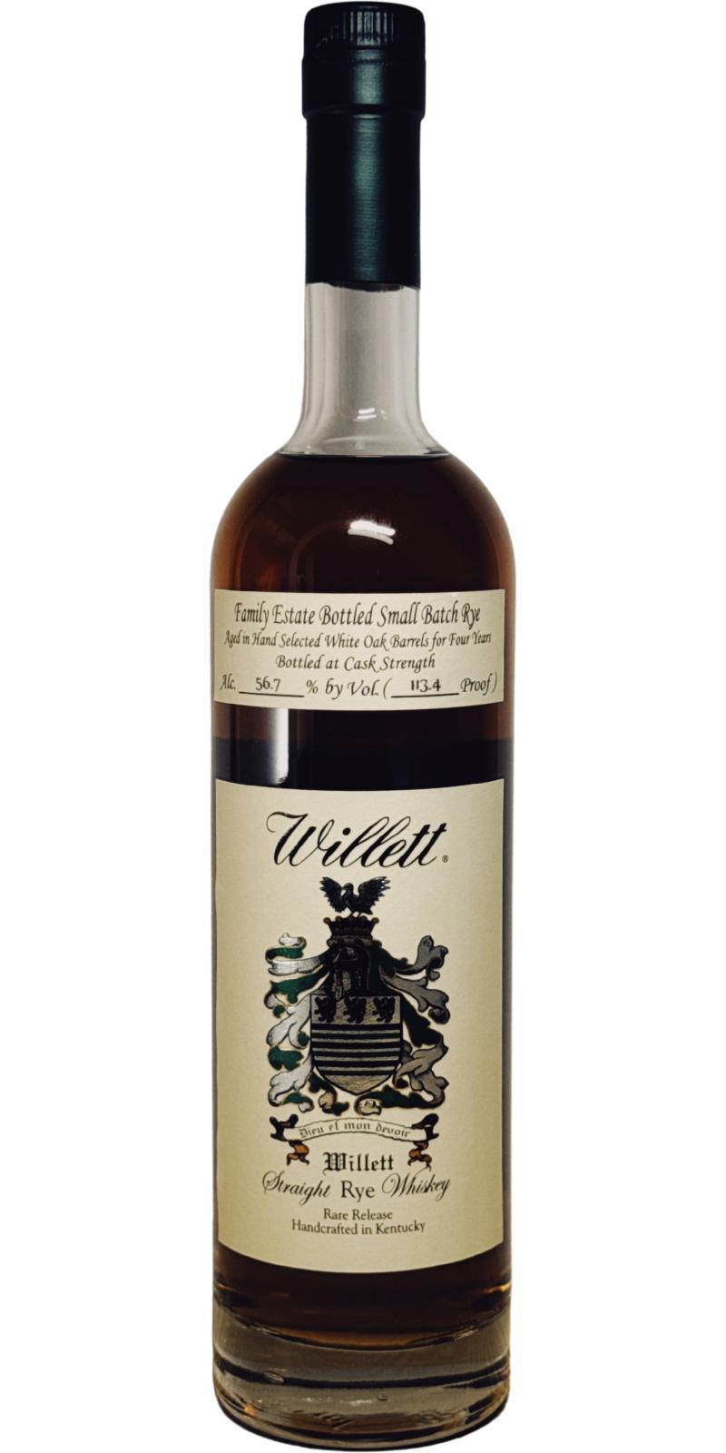 Willett 04-year-old  Family Estate Bottled Small Batch Rye