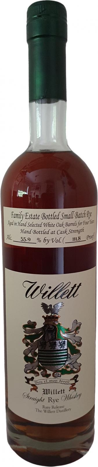 Willett 04-year-old  Family Estate Bottled Small Batch Rye