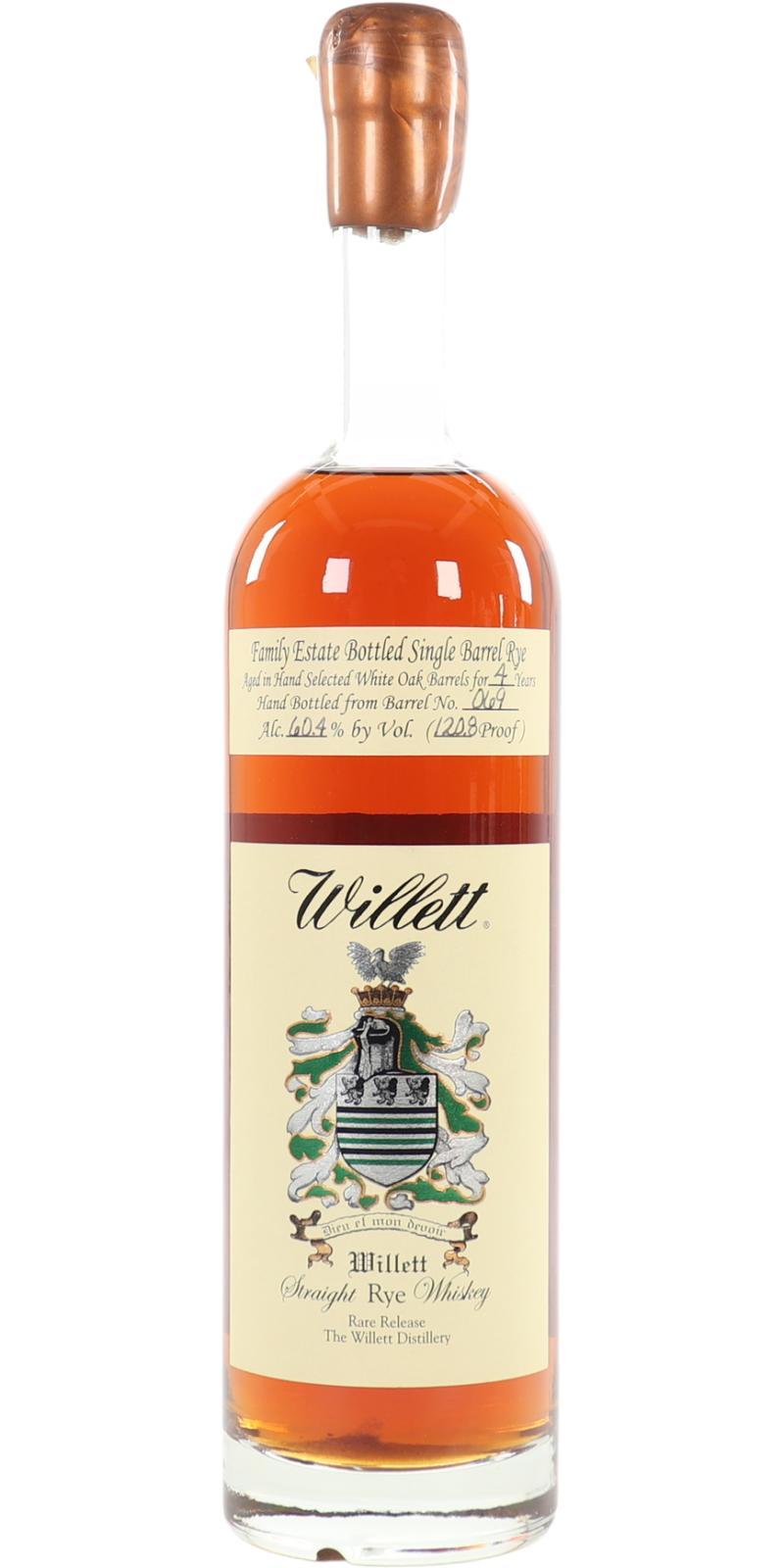 Willett 04-year-old  Family Estate Bottled Single Barrel Rye