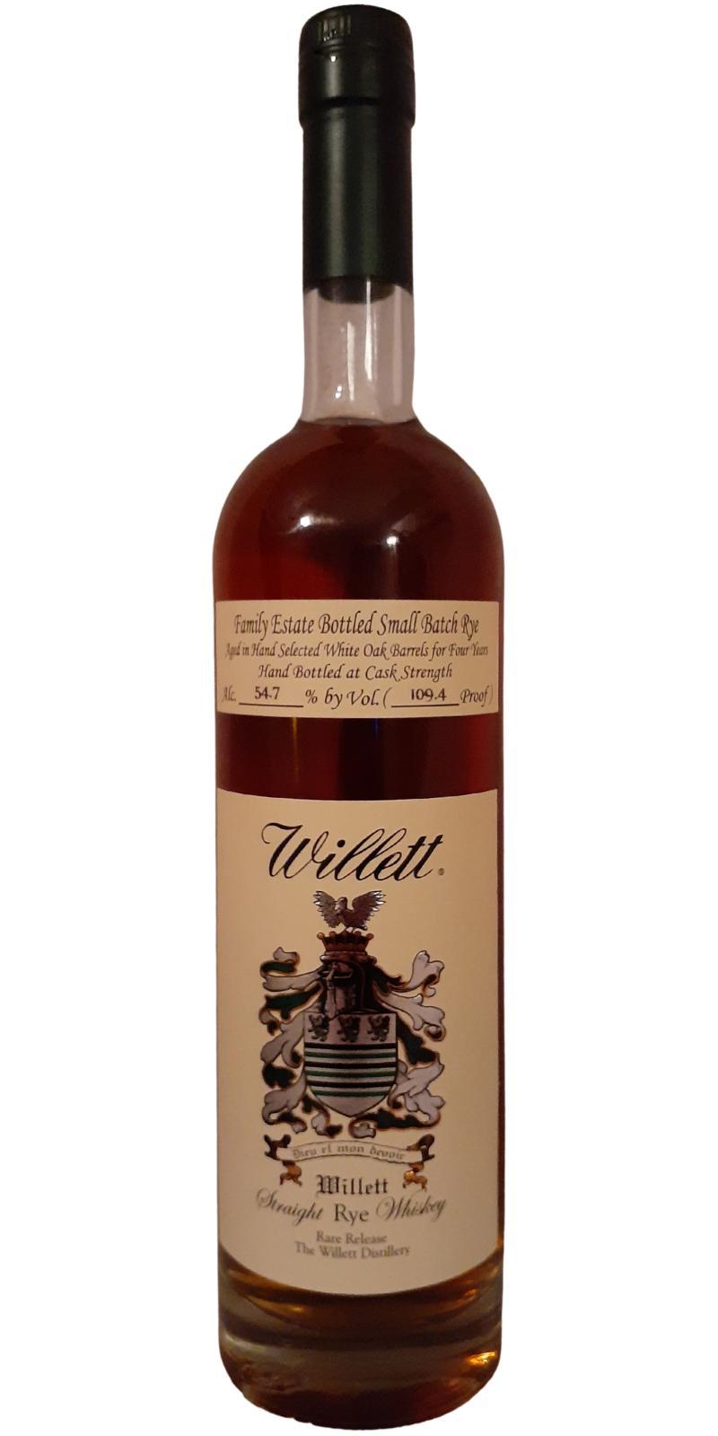 Willett 04-year-old  Family Estate Bottled Small Batch Rye