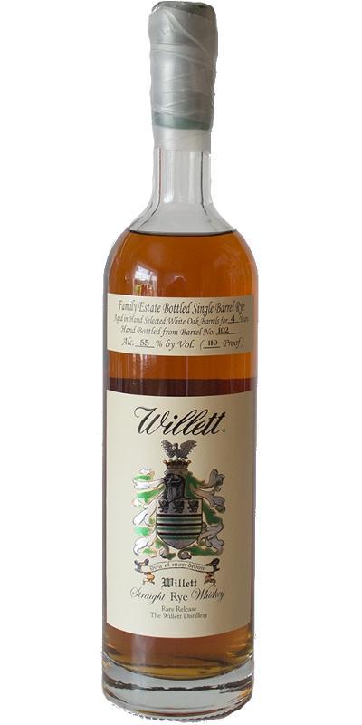 Willett 04-year-old  Family Estate Bottled Single Barrel Rye