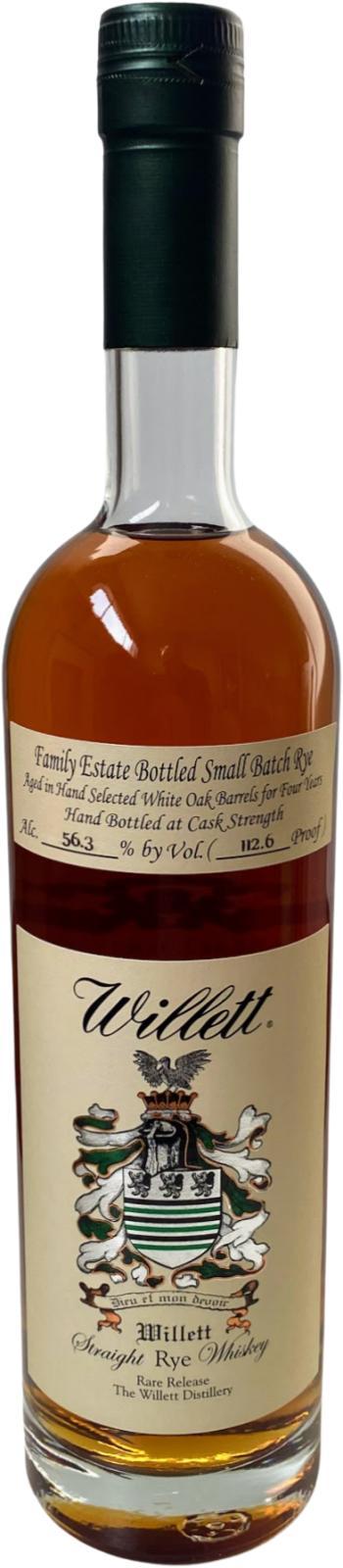 Willett 04-year-old  Family Estate Bottled Small Batch Rye