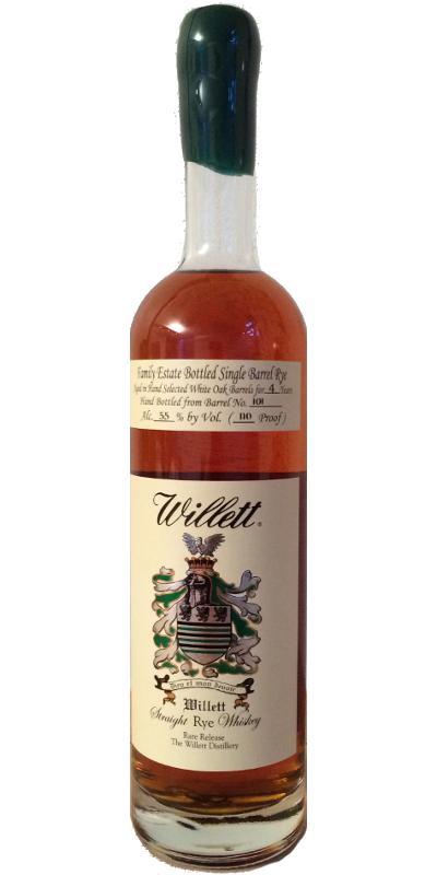 Willett 04-year-old  Family Estate Bottled Single Barrel Rye