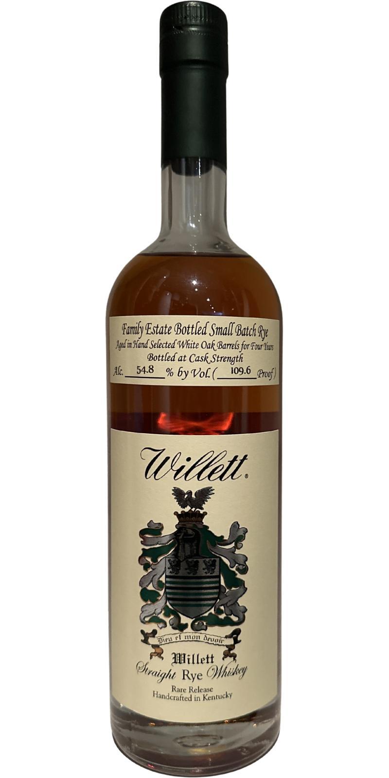 Willett 04-year-old  Family Estate Bottled Small Batch Rye