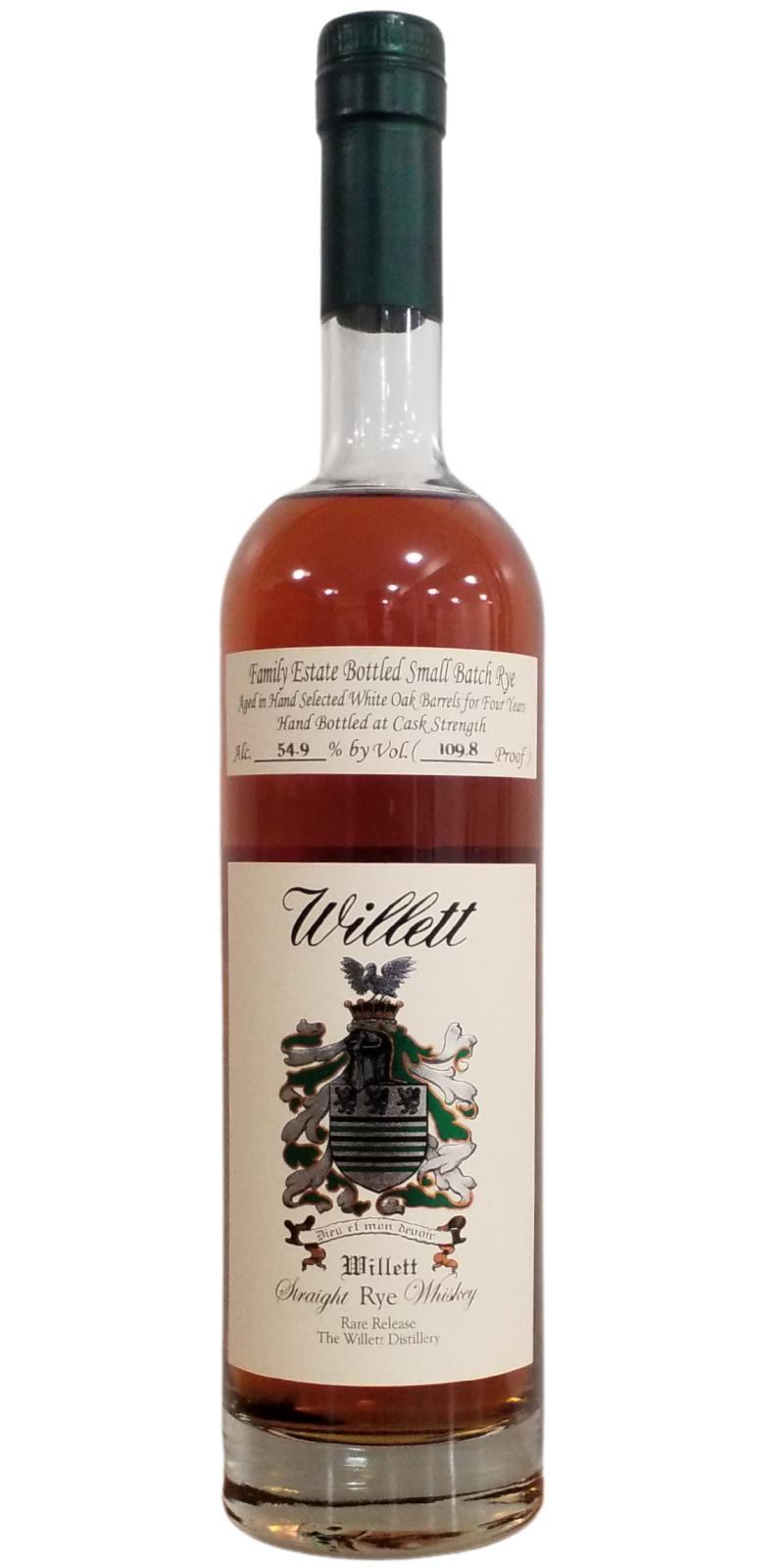 Willett 04-year-old  Family Estate Bottled Small Batch Rye
