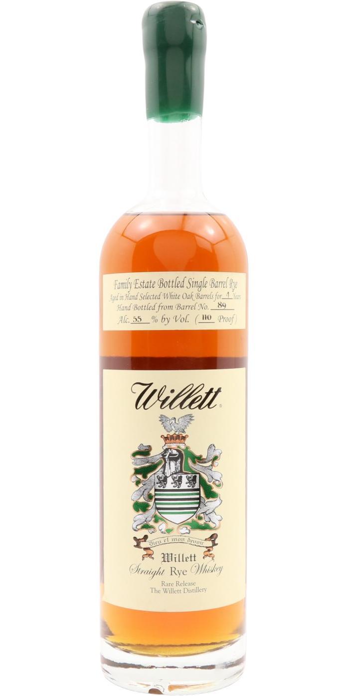 Willett 04-year-old  Family Estate Bottled Single Barrel Rye