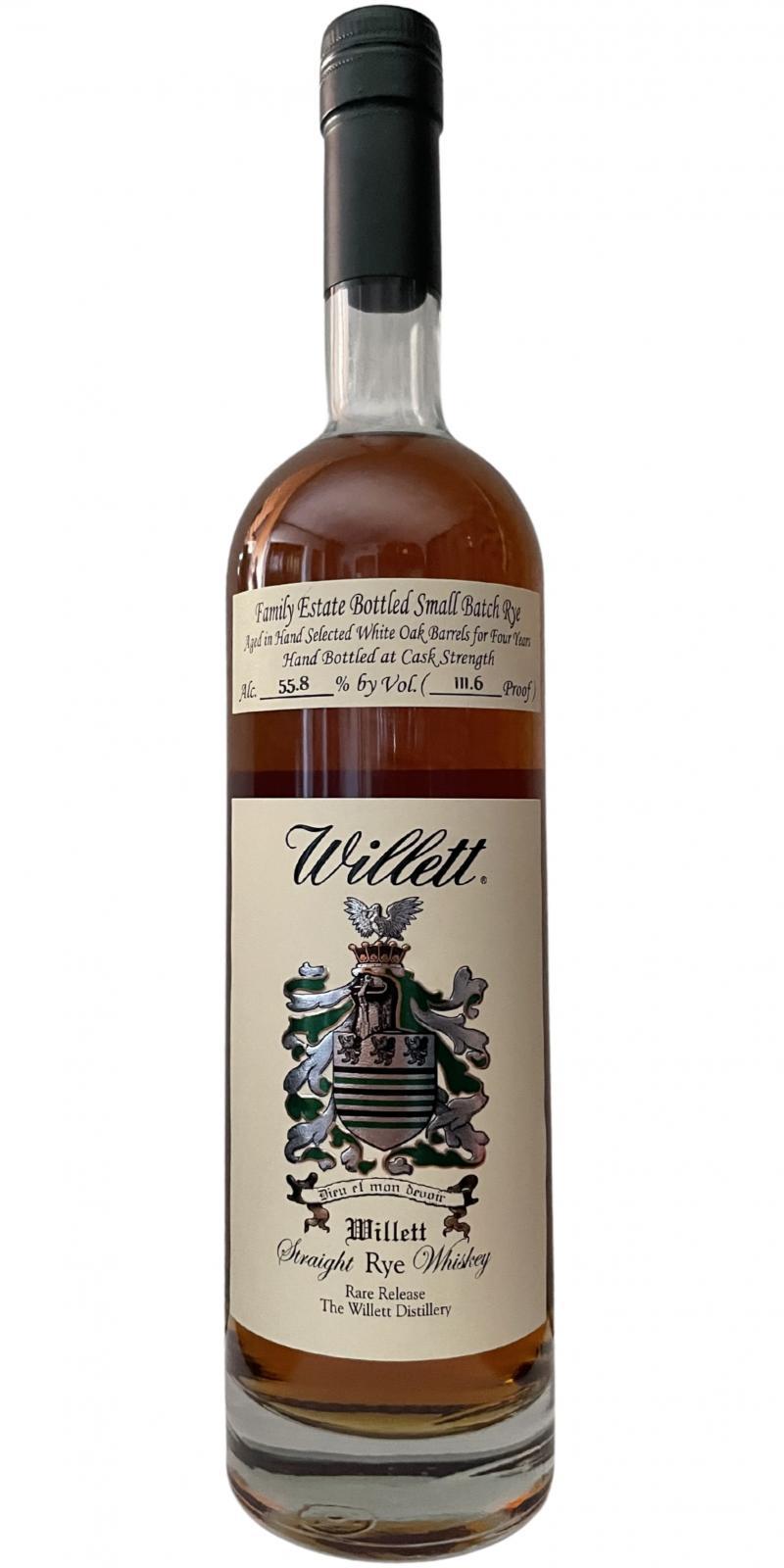 Willett 04-year-old  Family Estate Bottled Small Batch Rye