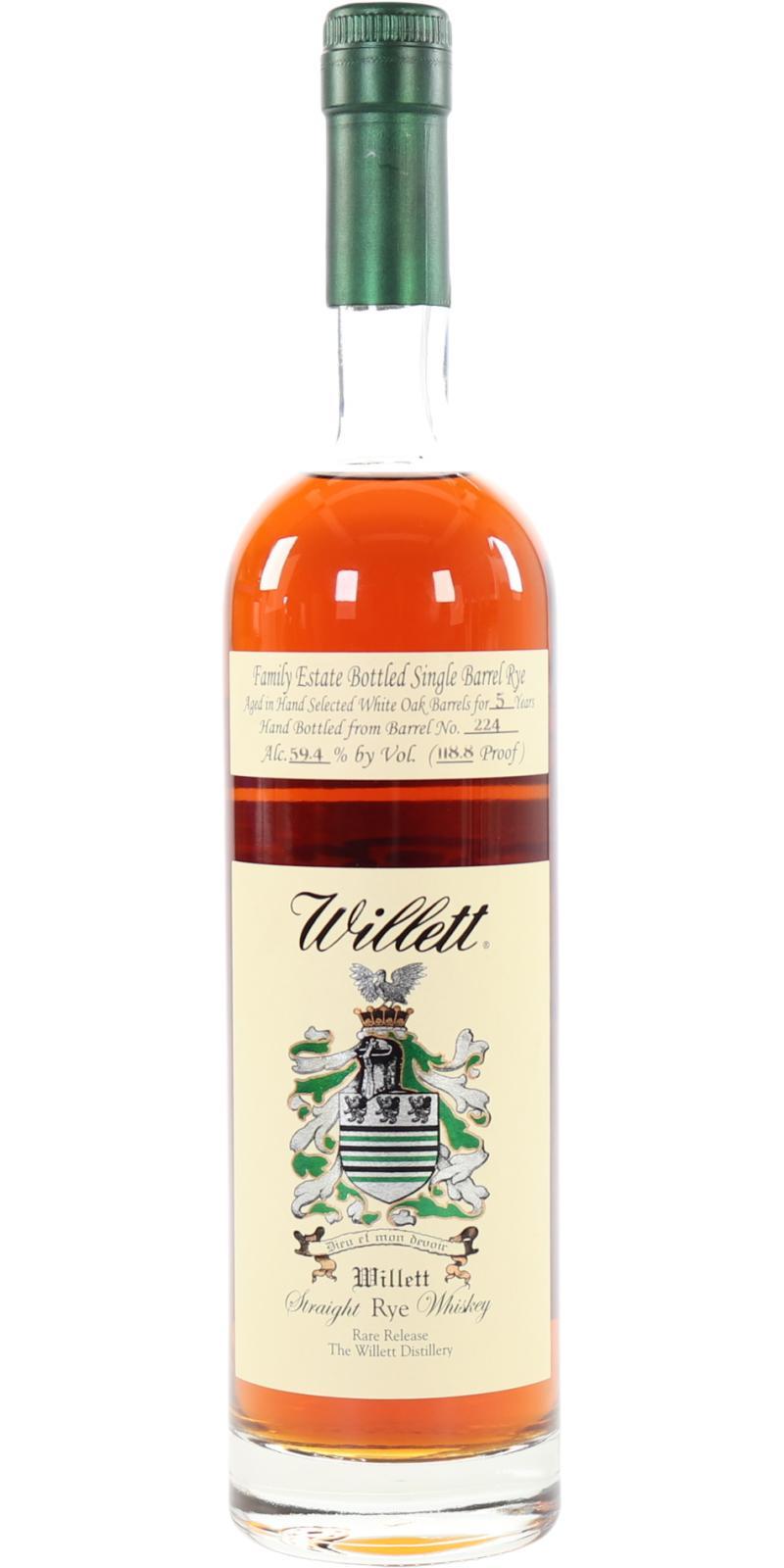 Willett 05-year-old  Family Estate Bottled Single Barrel Rye