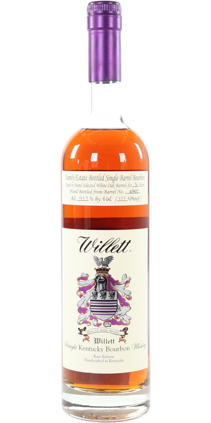 Willett 05-year-old  Family Estate Bottled Single Barrel Bourbon