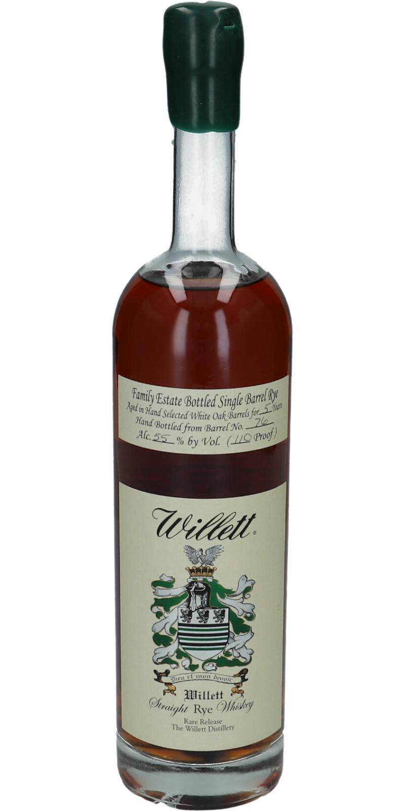 Willett 05-year-old  Family Estate Bottled Single Barrel Rye