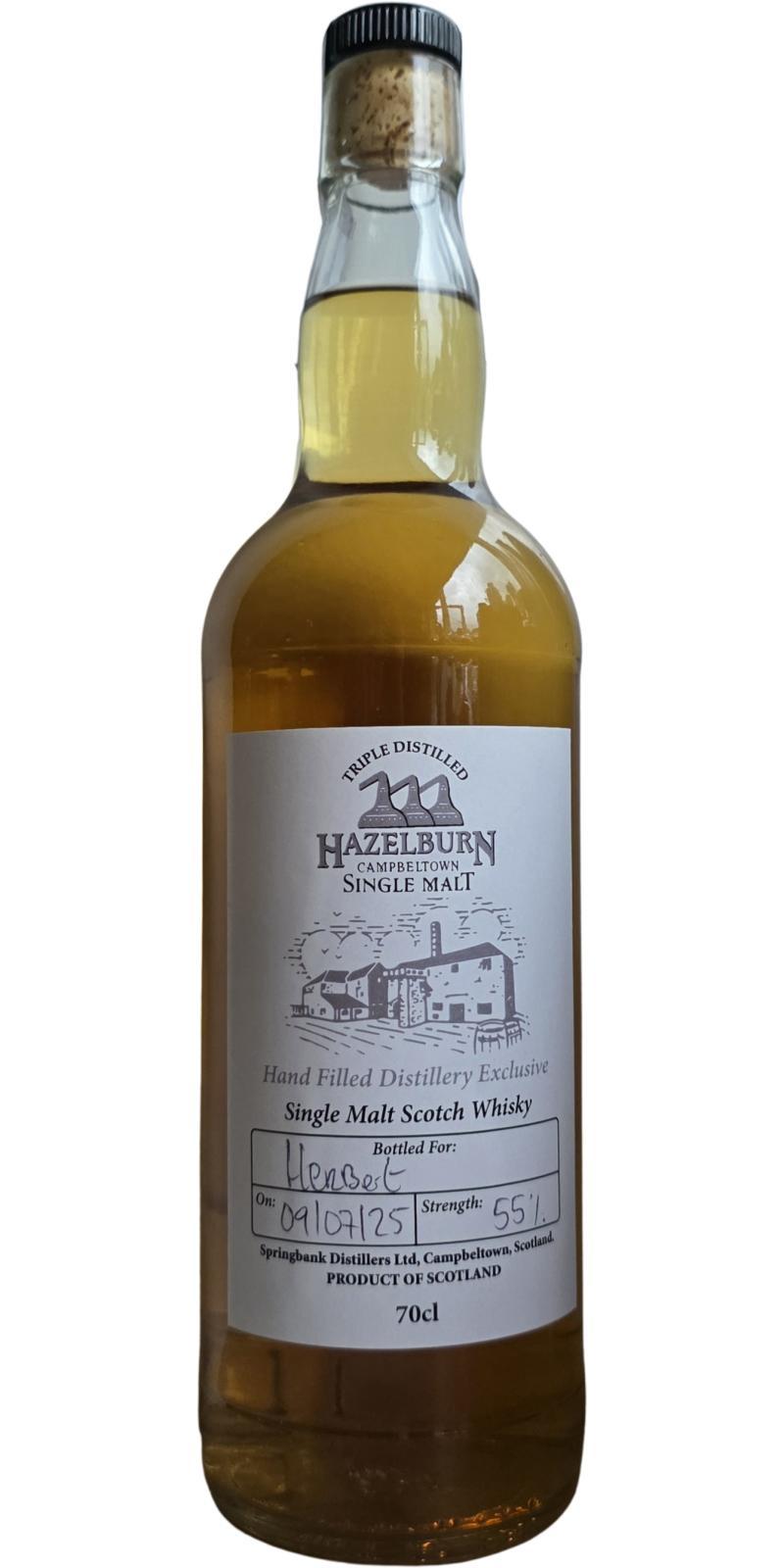 Hazelburn Hand Filled Distillery Exclusive