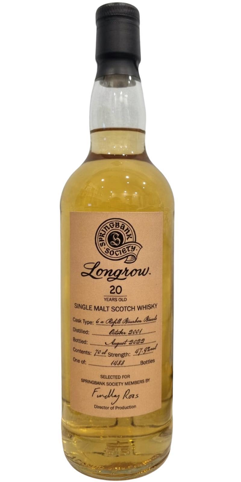 Longrow 2001 Society Bottling