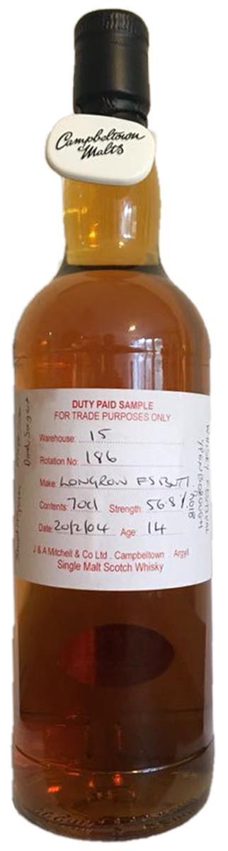Longrow 2004 Duty Paid Sample - For Trade Purposes Only