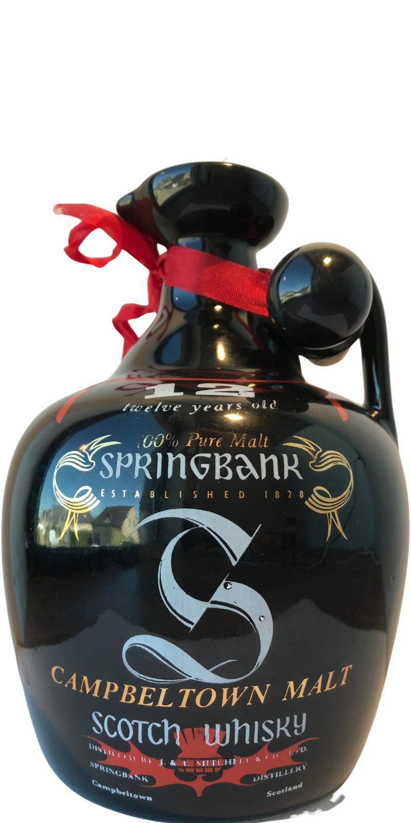 Springbank 12-year-old Ceramic Jug - black