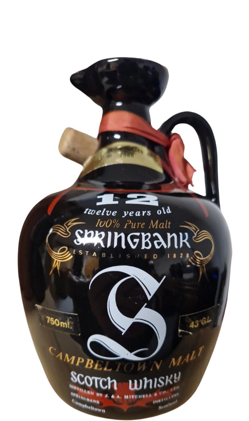 Springbank 12-year-old Black Ceramic Jug