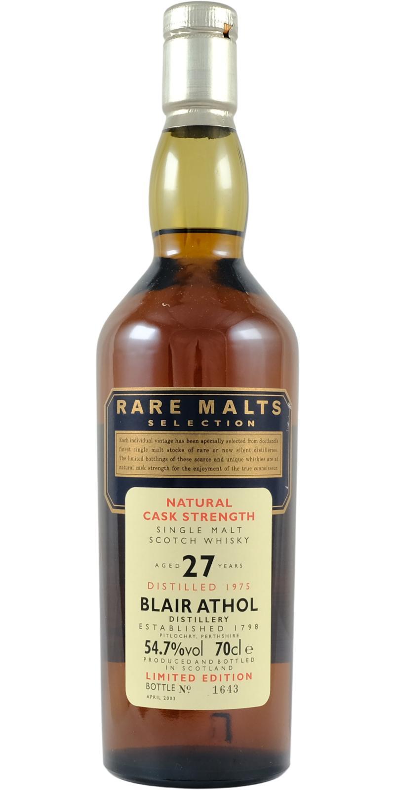 Blair Athol 1975 Rare Malts Selection