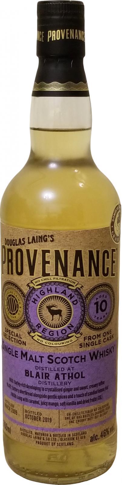 Blair Athol 2009 DL Provenance