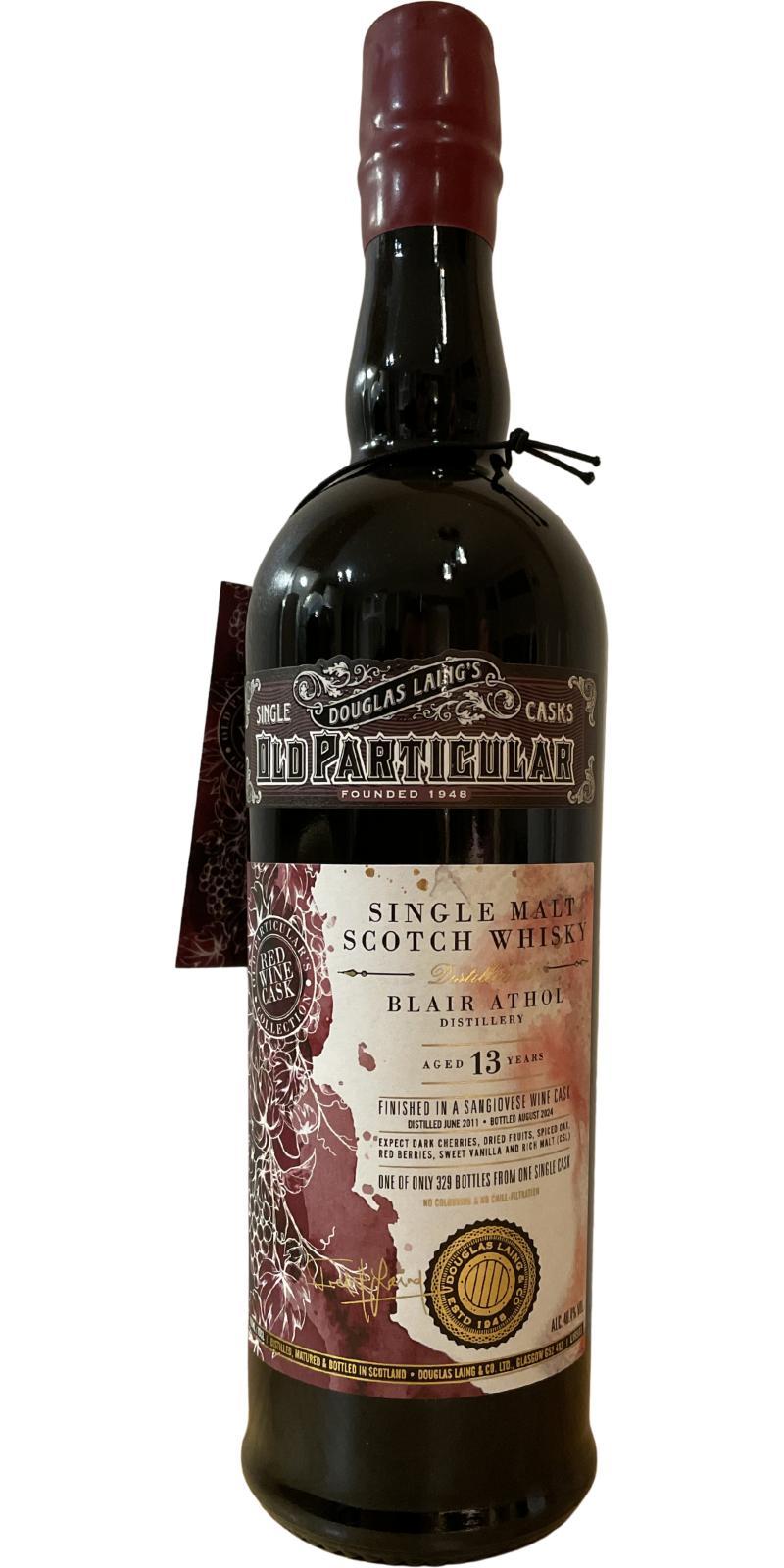 Blair Athol 2011 DL Old Particular - Red Wine Cask Collection