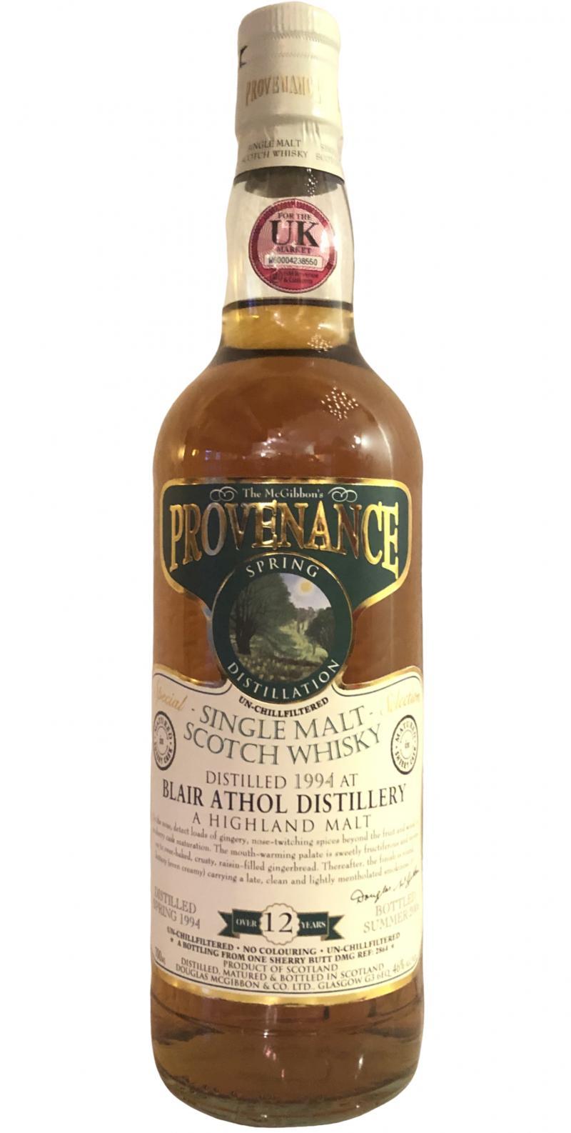 Blair Athol 1994 McG McGibbon's Provenance