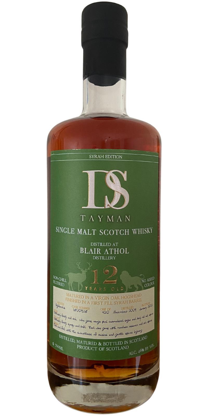 Blair Athol 2009 DST Syrah Edition