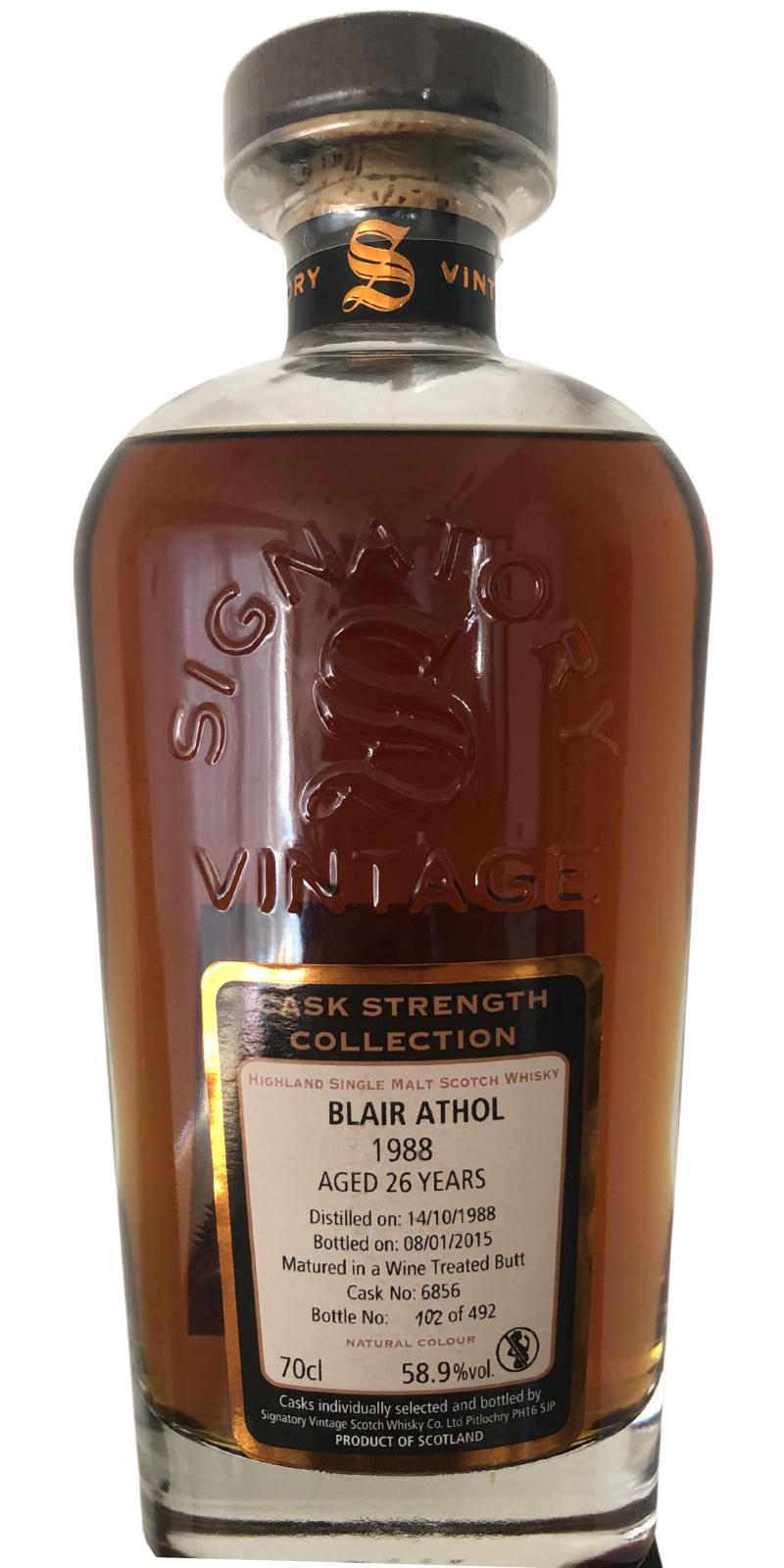 Blair Athol 1988 SV Cask Strength Collection
