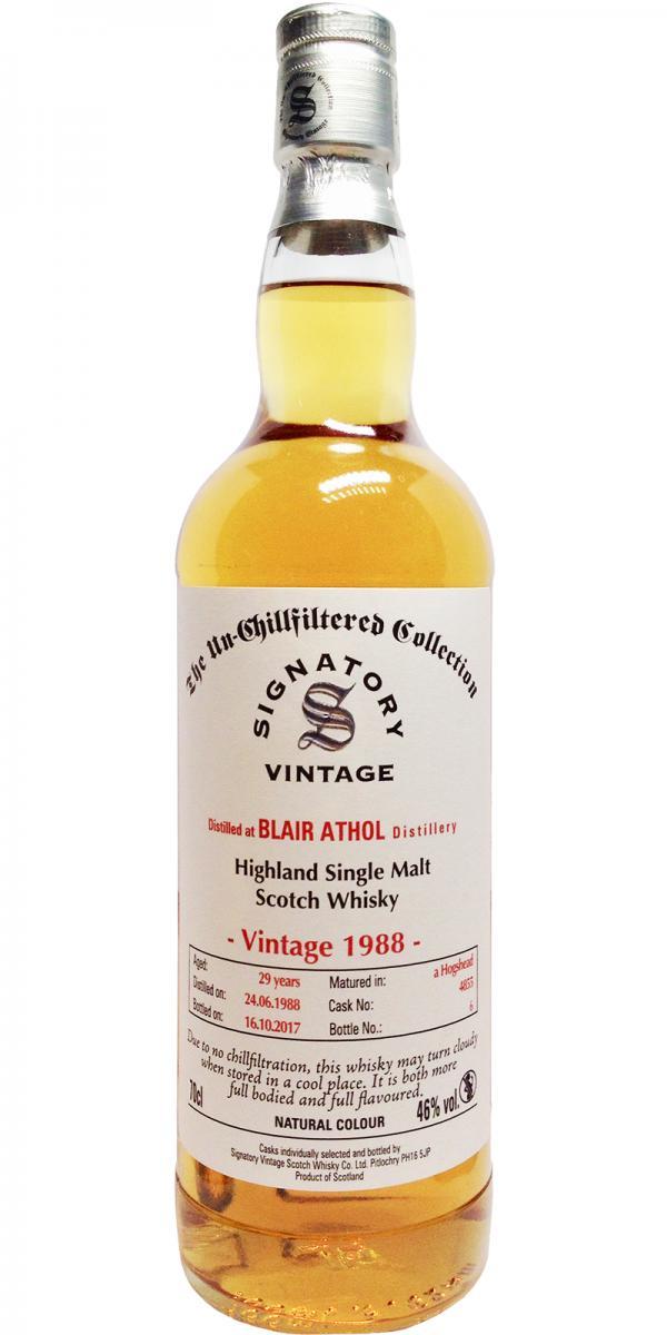 Blair Athol 1988 SV The Un-Chillfiltered Collection