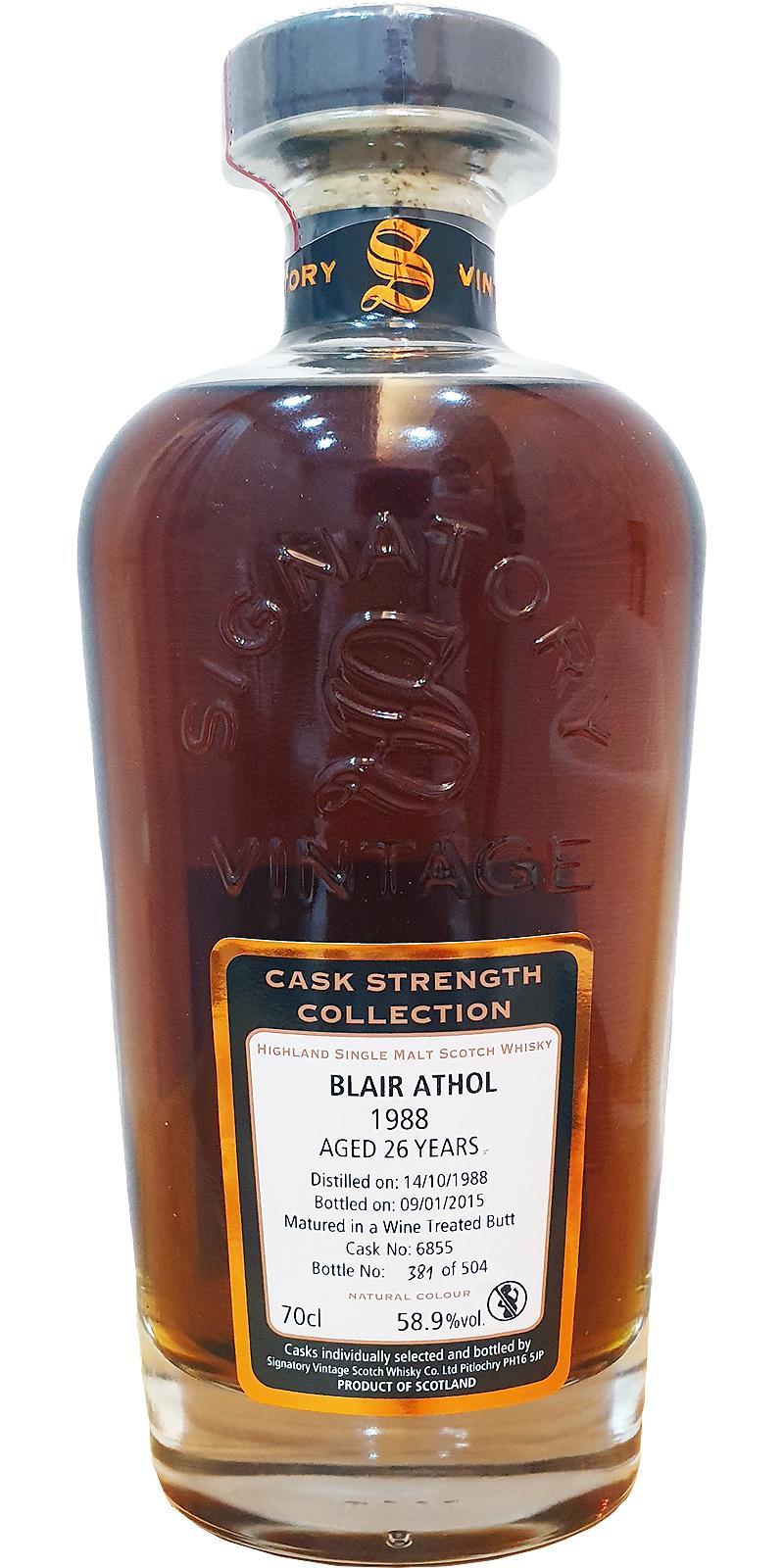 Blair Athol 1988 SV Cask Strength Collection