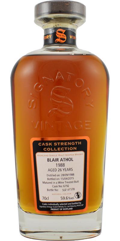 Blair Athol 1988 SV Cask Strength Collection