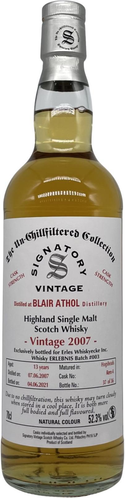 Blair Athol 2007 SV The Un-Chillfiltered Collection