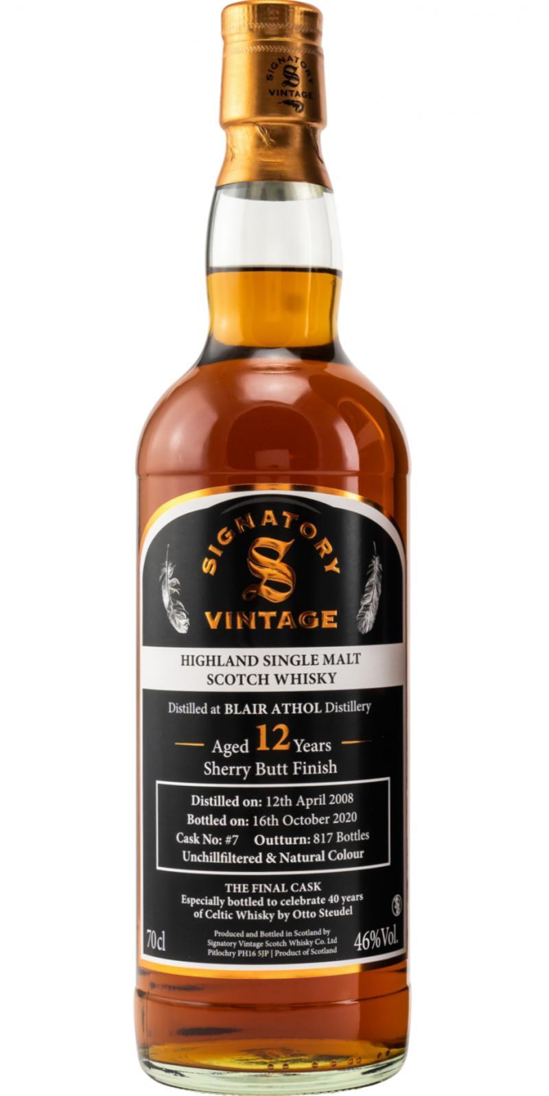 Blair Athol 2008 SV Vintage Collection