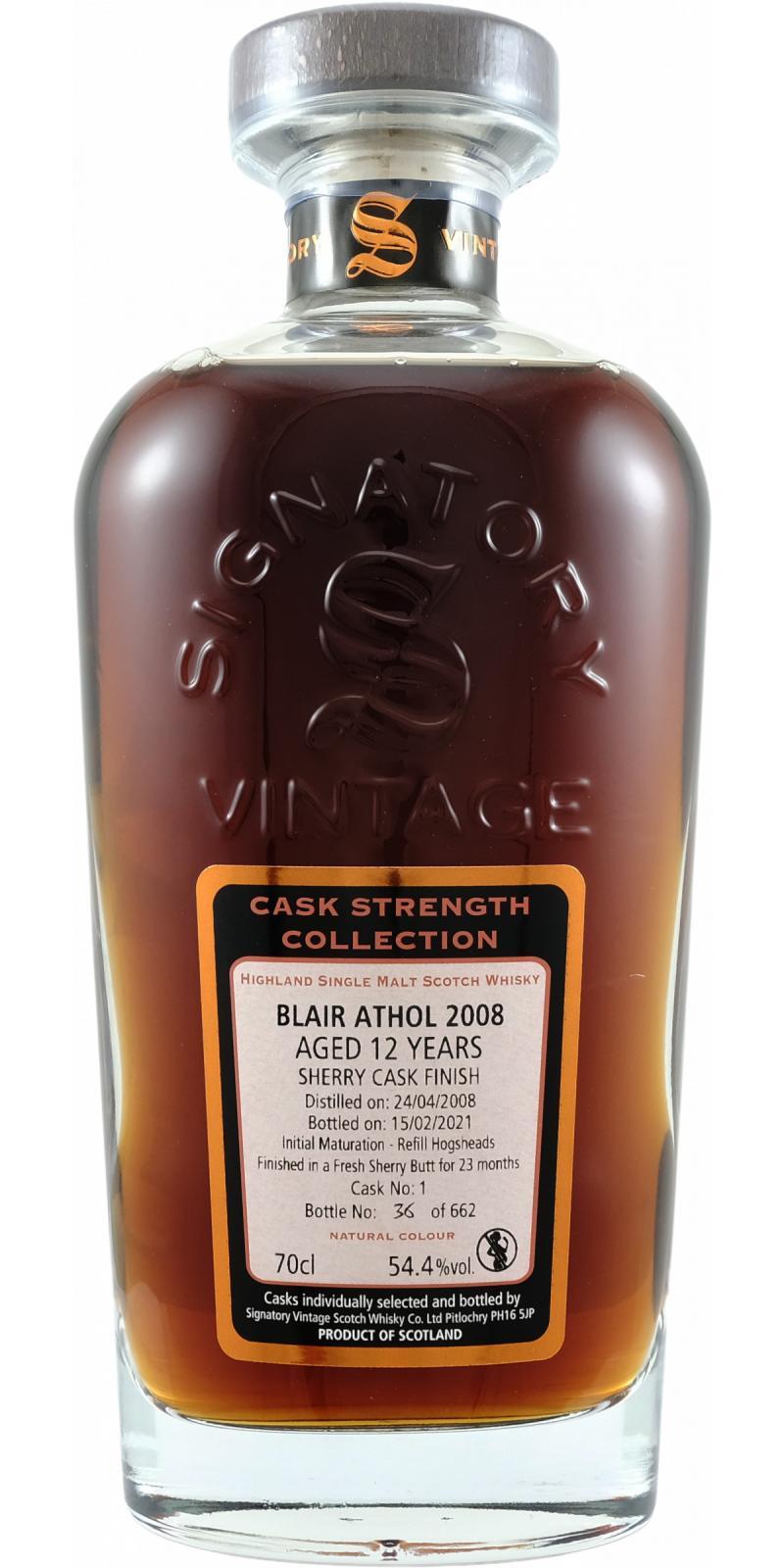 Blair Athol 2008 SV Cask Strength Collection