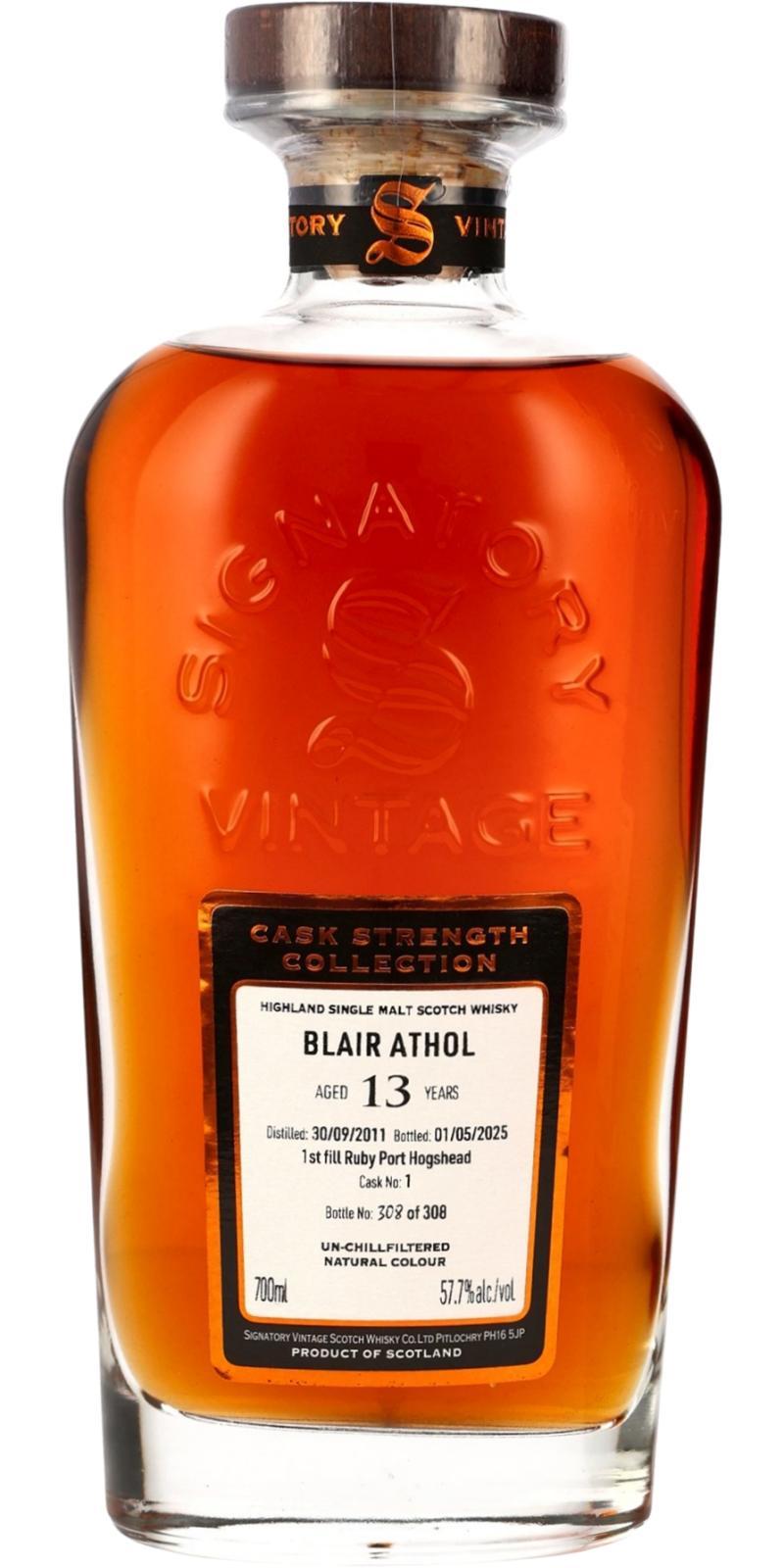 Blair Athol 2011 SV Cask Strength Collection