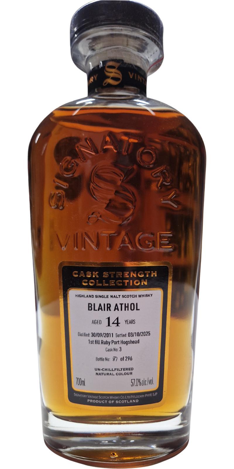 Blair Athol 2011 SV Cask Strength Collection