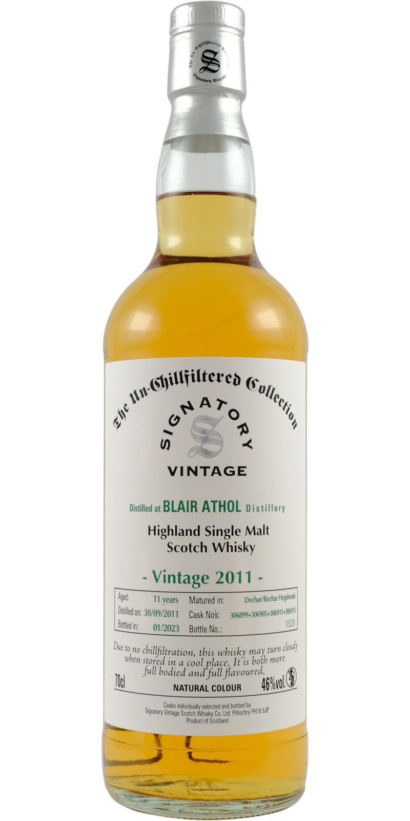 Blair Athol 2011 SV The Un-Chillfiltered Collection