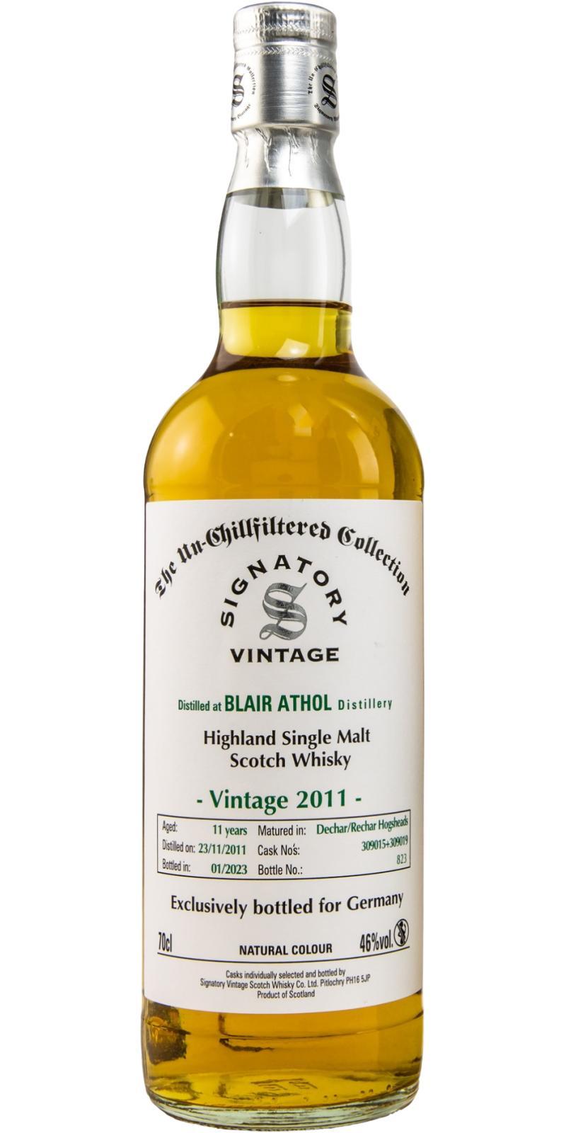 Blair Athol 2011 SV The Un-Chillfiltered Collection