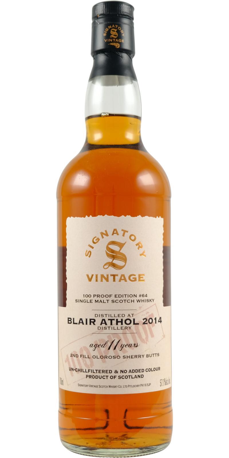 Blair Athol 2014 SV 100 Proof - Edition #64