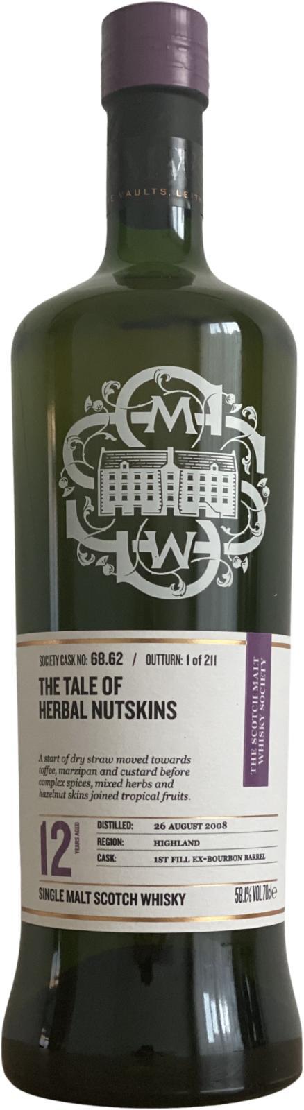 Blair Athol 2008 SMWS 68.62 The tale of herbal nutskins