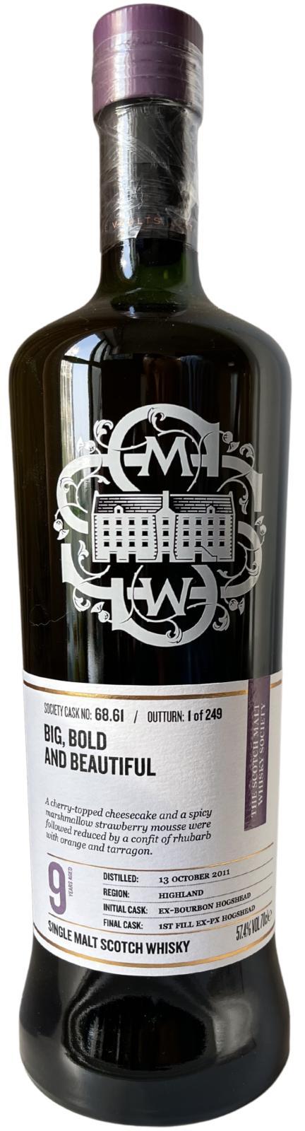 Blair Athol 2011 SMWS 68.61 Big, Bold and Beautiful