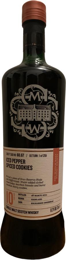 Blair Athol 2011 SMWS 68.67 Iced pepper spiced cookies