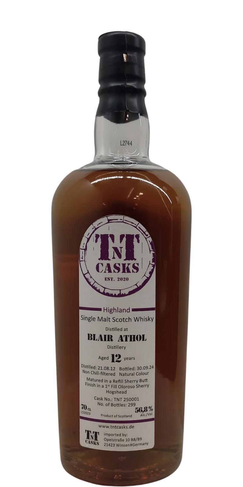 Blair Athol 2012 TnTC Oloroso Sherry Hogshead Finish