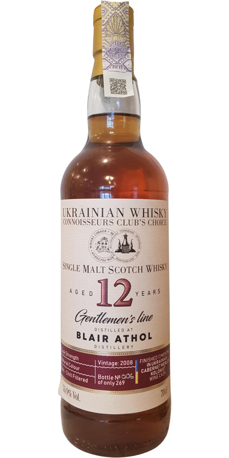 Blair Athol 2008 UD Ukrainian Whisky Connoisseurs Club's Choice