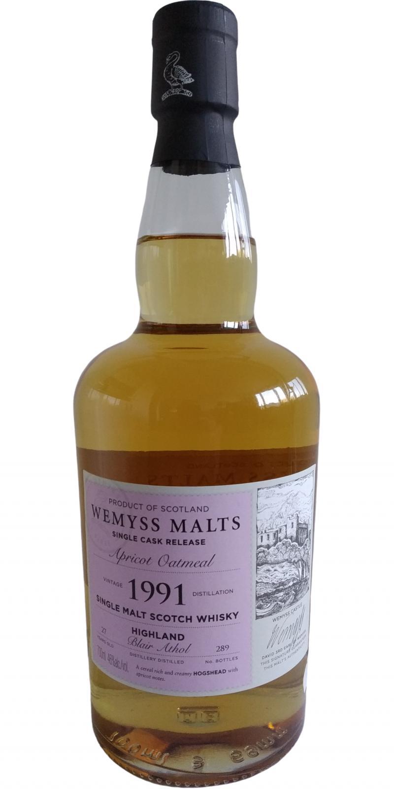 Blair Athol 1991 Wy Apricot Oatmeal