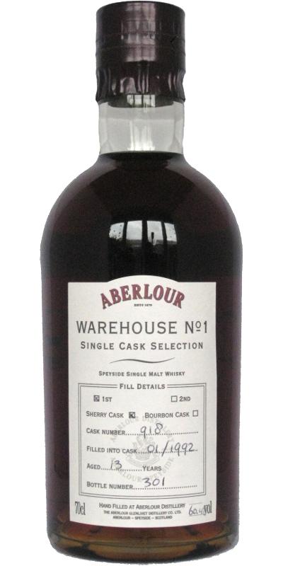 Aberlour 1992 Warehouse No. 1 Single Cask Selection