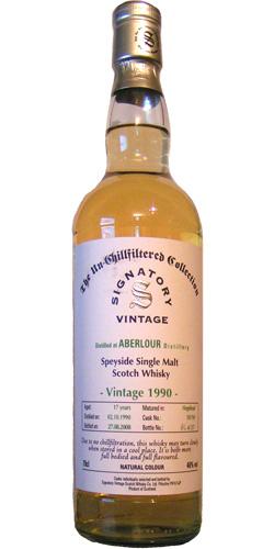 Aberlour 1990 SV The Un-Chillfiltered Collection