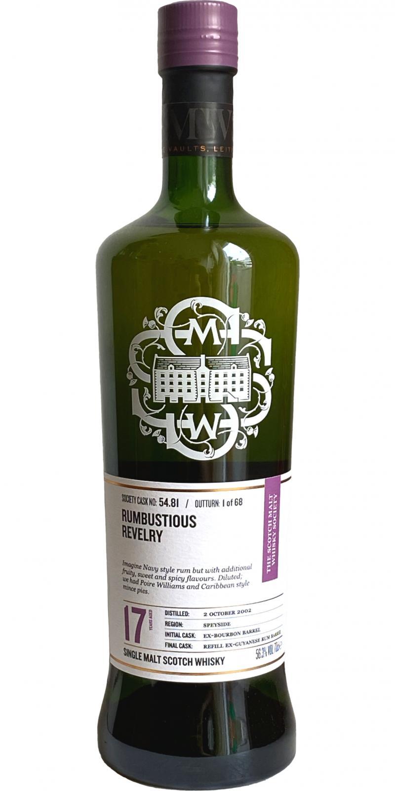Aberlour 2002 SMWS 54.81 Rumbustious revelry