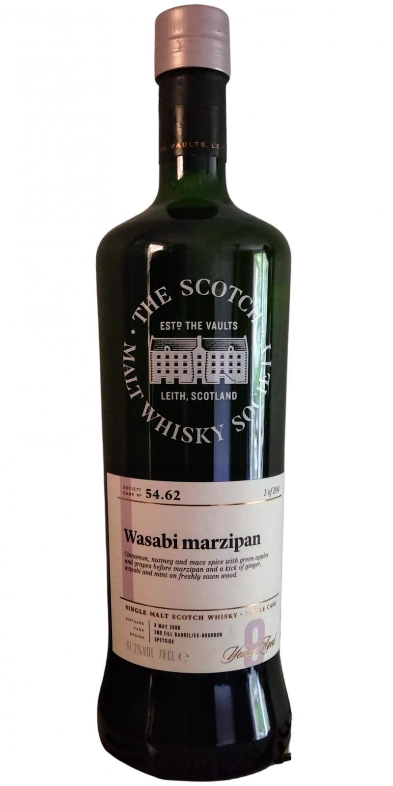 Aberlour 2008 SMWS 54.62 Wasabi marzipan