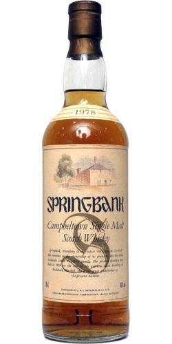 Springbank 1978 Distillery Picture Label