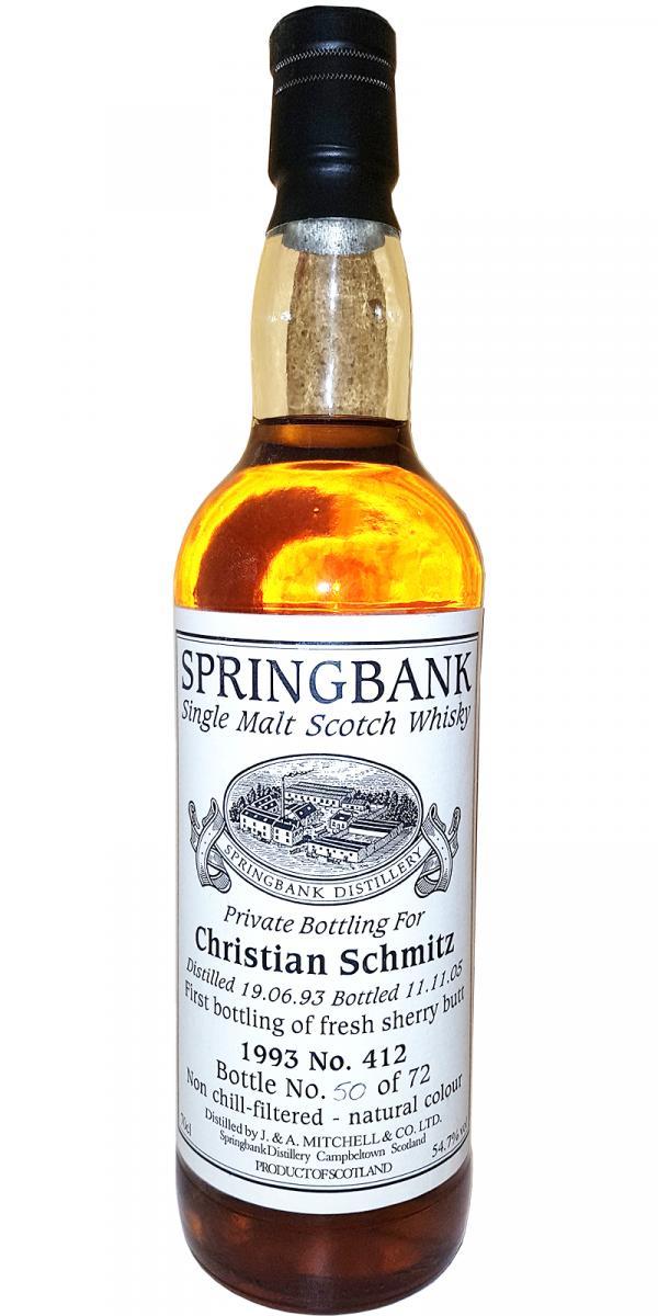 Springbank 1993 Private Bottling Christian Schmitz