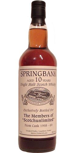 Springbank 1995 Private Bottling Members of Scotchunlimited